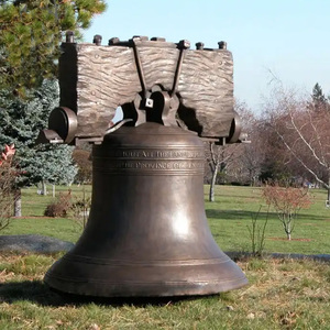 Antique Bronze Church <strong>Bell</strong> Large-Scale European Style Outdoor Metal Craft with Casting and Offset Printing for Sale - Product Image 1