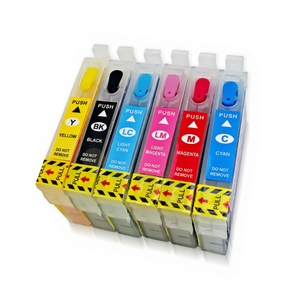Compatible <b>Ink</b> Cartridges T0851 6 For Epson R330 1390 T60 Digital Printing 18ML <b>Refill</b> Empty Cartridge - Product Image 1