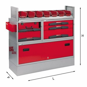 Armoire à outils Usag 1238x375x1146mm 8 tiroirs style industriel avec rangement à plateaux - Product Image 1