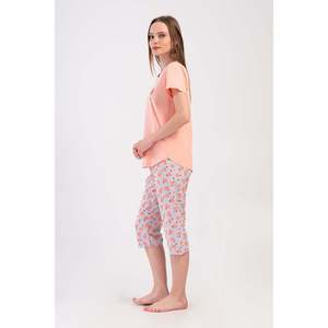 Combinaison de nuit ovale à manches courtes et col rond pour femmes - Product Image 2