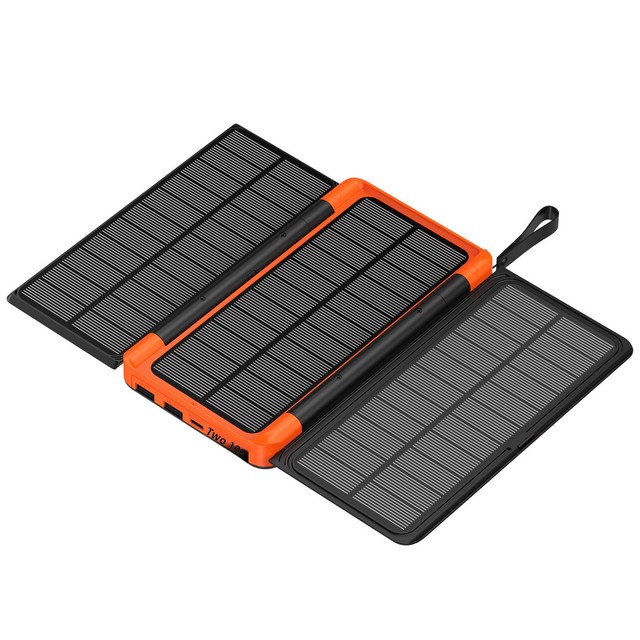 Hidden Flip Solar Power Bank 15W Li-Polymer Battery Mini USB Micro USB Type-C Private Mold Outdoor Solar Charger