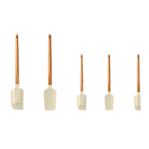 <b>Silicone</b> Scraper Set Wooden Handle Food Grade Non Toxic Baking Pastry <b>Tools</b> - Product Image 4