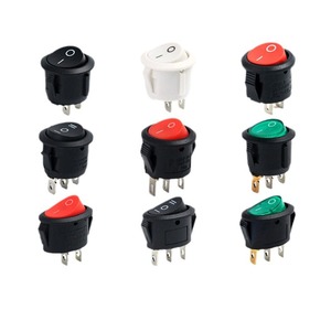 KCD15 Rocker <b>Switch</b> 3 Pin IP65 <b>Waterproof</b> SPST On Off Indicator <b>Light</b> Round ABS <b>Switch</b> For Electrical Devices - Product Image 1