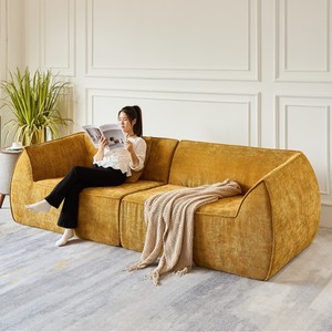 Sofá europeo <span class=keywords><strong>Retro</strong></span> Tatami individual de compresión perezosa, tela moderna para sala de estar, dormitorio, balcón, <span class=keywords><strong>alquiler</strong></span> de apartamento pequeño - Product Image 2