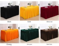 Nappe de table en velours épais de couleur unie en gros, housses de table à manger rectangulaires pour événements