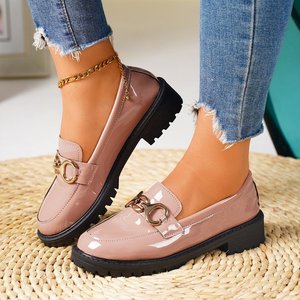 British-style PU Pumps Women 2026 New Collection Chunky-<b>heeled</b> <b>Round</b>-<b>toe</b> Thick-soled Summer Loafers Rubber Outsole Solid Color - Product Image 3