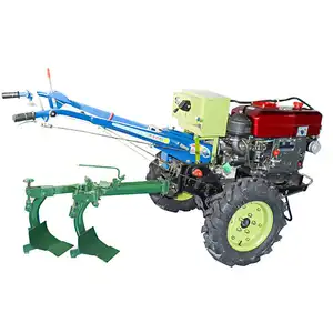 Dizel jeneratör iki tekerlekli Mini çiftlik ekme mısır yeke iki tekerlekli traktör Plowing makinesi bahçe Motocultores Powertiller
