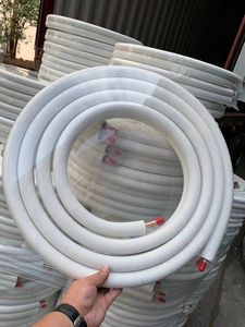 Tubo di Collegamento in Gomma Bianco/Nero 1/2+5/8 per Condizionatore d'Aria, Lunghezza Personalizzabile, Tubo in Rame per Climatizzazione - Product Image 3