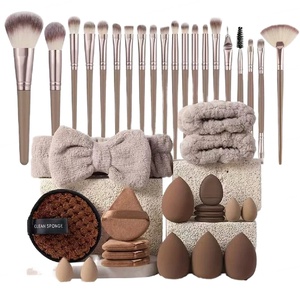 Ensemble de 40 pinceaux de maquillage synthétiques, manche en plastique, poudre, fond de teint, anticernes, sourcils, visage, kit de pinceaux cosmétiques - Product Image 2