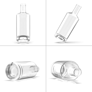 Botellas de Vidrio Vacías de Primera Calidad de 50 cl para Licores, 1000 ml, 700 ml, 500 ml, Botellas Redondas para <span class=keywords><strong>Vodka</strong></span>, Whisky y Otras Bebidas Espirituosas con Fondo Grueso y Tapón de Corcho - Product Image 2