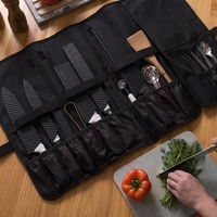 Tas Organizer Pisau Koki Gulung 12 Slot Pisau Harga Pabrik, Tas Pisau Koki untuk Memasak