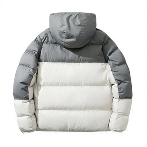 Veste d'hiver pour homme à capuche, coupe-vent, imperméable, rembourrée, avec fermeture éclair - Product Image 4