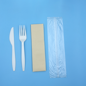 Heavyweight phân hủy sinh học Flatware <span class=keywords><strong>100</strong></span>% compostable dùng một lần sinh học phân hủy dao kéo dao kéo đồ dùng PLA Bộ đồ ăn bằng nhựa - Product Image 5