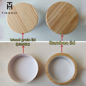 Crème pour le visage en pot de verre 100g, ambre givré, avec couvercle en plastique transparent - Product Image 6