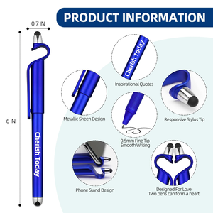 Nuevo Bolígrafo Multifunción Promocional con Punta Táctil, Soporte para Móvil, Bolígrafo de Gel y Bolígrafo de Punta Redonda 3 en 1 con Logotipo Personalizado - Product Image 2