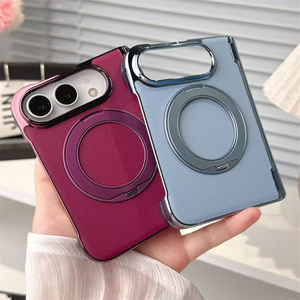 Nueva Funda Magnética para Teléfono de Cuero PU con Electrochapado para iPhone Duo con 360 °   Soporte giratorio con cubierta rígida a prueba de golpes - Product Image 1