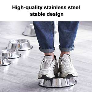 Toptan kaymaz köpek kase/hayvan mama kabı/kedi kase kauçuk taban ile paslanmaz çelik evcil hayvan gıda suluk bulaşık - Product Image 3