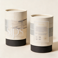 Boîte en papier kraft écologique recyclable avec logo personnalisé de luxe en vente chaude pour l'emballage des grains de café