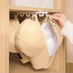 Creative Kitchen Free Punching Hanging Adhesive 360 Degree Rotating Upside Down <b>Storage</b> <b>Rack</b> with 6 Hooks - Product Image 5