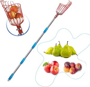 Tige télescopique légère en aluminium et acier inoxydable de 1,4 m à 4 m pour cueilleur de fruits avec panier, vente en gros personnalisée - Product Image 6
