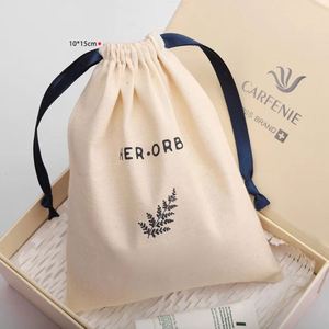 Bolsa de Compras de Lona Ecológica con Logotipo Personalizado para Secador de Pelo, Bolsa de Algodón Suave con Cordón para Regalo - Product Image 2