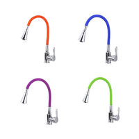 Robinet de cuisine universel monotrou à poignée unique en alliage de zinc de conception moderne