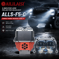 Phare Laser LED AILILAISI Dragon Ball à 5 Lentilles pour Berline, SUV, Coupé – Boîtier de Rénovation à Cinq Lentilles, Feux de Croisement et de Route, Lampe Automobile