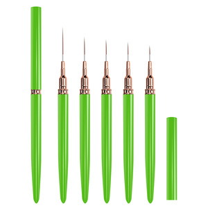 Lot de 5 pinceaux à ongles en acrylique pour sculpture, avec poils en nylon, pour le traçage et la peinture, pour manucure DIY et nail art - Product Image 6