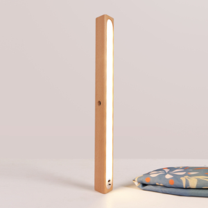 Aplique de pared de luz de armario de inducción de reflexión infrarroja de madera magnética alimentado por batería recargable USB LED - Product Image 1