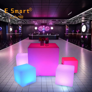 Vườn Ánh Sáng LED <span class=keywords><strong>Cube</strong></span> Chair Không Thấm Nước ColorfRohs 43Cm LED Bar Bảng Cho Sự Kiện Ngoài Trời Đảng Mobile Bar Phân - Product Image 1
