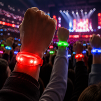 Bracelet promotionnel LED à commande DMX, en ABS et silicone, personnalisable avec logo, pour concerts et événements