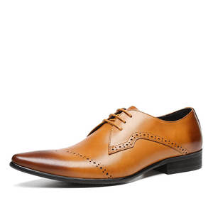 Chaussures derby pour hommes en cuir véritable, design tendance et durable, nouveau style 2026 - chaussures habillées formelles pour affaires - Product Image 4