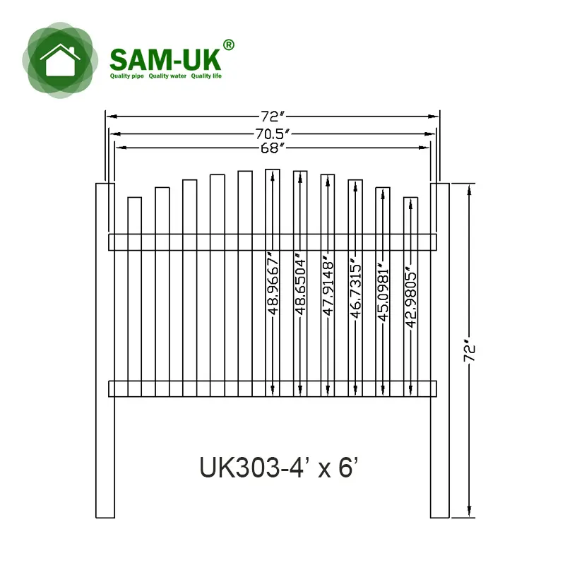 Sam-uk продажа садового садоводства УФ-защита легко собрать и разобрать проволочный огнеупорный ПВХ-ограждение