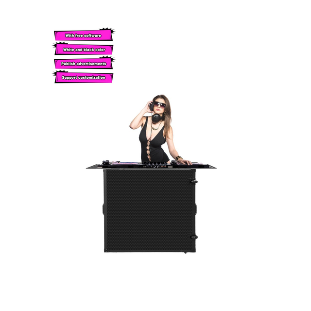 DJ Facade Booth Flight Case Black Aluminum Frame Plywood for Trade Shows and Parties