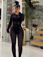 GHH10962- 2025 Ensemble deux pièces de pantalons moulants en maille décontractée à fermeture éclair