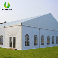 Grande tente de mariage extérieure blanche en PVC, chapiteau professionnel de qualité commerciale certifié CE, résistant au vent, pour fêtes et événements 200 300