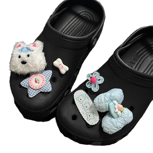 Mignon <span class=keywords><strong>West</strong></span> Highland bricolage accessoires de chaussures à nœud amovible bricolage chaussures de grotte avec boucle et ne pas frapper les fleurs pour les fournitures d'artisanat - Product Image 1