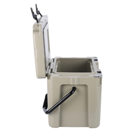 Glacière thermique portable 25QT en PE rotomoulé, réutilisable, avec panneau solaire, pour stockage de glace sèche, usage commercial, logo personnalisé moderne, pour aliments et canettes