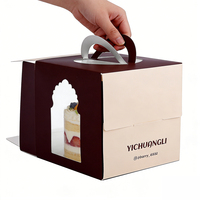 Boîtes en papier recyclé personnalisées imprimées pour produits alimentaires, boîtes à croissants, donuts, gâteaux, pâtisseries avec fenêtre transparente
