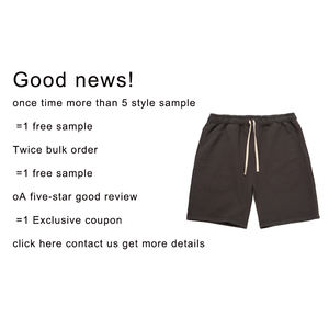 Летняя уличная одежда с логотипом на заказ, спортивные шорты, 100% хлопковые шорты с эластичной талией, французские махровые солнцезащитные шорты со стразами и кислотной стиркой - Product Image 5