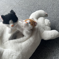 Promotion exceptionnelle : adorable chat en peluche réaliste, doux et confortable, en tissu blanc, personnalisé, mini peluche pour bébé et enfants