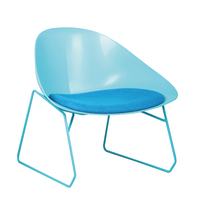Fauteuils de direction modernes à dossier haut, meubles en plastique personnalisables avec base en métal thermolaqué pour la maison et le bureau