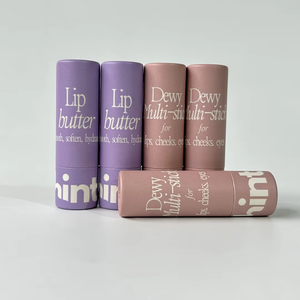 Envase de bálsamo labial personalizado ecológico de alta calidad, tubo de papel transparente, lápiz labial de alta calidad, bálsamo labial, embalaje de cilindro giratorio - Product Image 5
