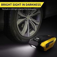 Mini compresseur d'air de voiture portable 12V gonfleur de voiture haute puissance avec tube de gonflage de pneu numérique et buses flexibles matériau ABS