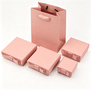 Fashion New Sale Plush Bowknot Jewelry Packaging Pouch and Box Necklace <b>Ring</b> Jewelry <b>Storage</b> Bag - Product Image 1