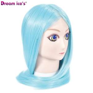 XISHIXIUHAIR, venta al por mayor, cabeza de Maniquí de entrenamiento de salón, muñeco simulado de pelo sintético <span class=keywords><strong>para</strong></span> corte de pelo, entrenamiento, peluquería de belleza - Product Image 6