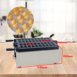 Commercial Cartoon Bear <b>Waffle</b> Maker 20 Pieces Stainless Steel Electric <b>Waffle</b> Baking <b>Machine</b> Non-Stick Bear Cake Making <b>Machine</b> - Product Image 1