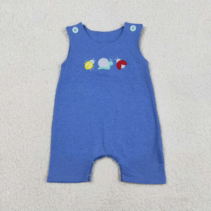 Kids Toddler Girl Boy Summer Outfit Critter Crawlers Applique Short Sleeve Shorts Set Bubble Romper Cute Baby <b>Clothes</b> - Product Image 5