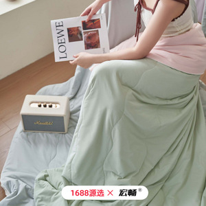 Type A Cooling Summer <b>Blanket</b> Nylon Spandex Solid Color Rectangle Bedding Machine Washable Thin Quilted Air Conditioning <b>Blanket</b> - Product Image 3