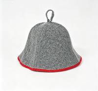 Chapeau de sauna en feutre de laine avec bordure colorée, bonnet de bain de sauna tendance, accessoire essentiel pour la salle de sauna